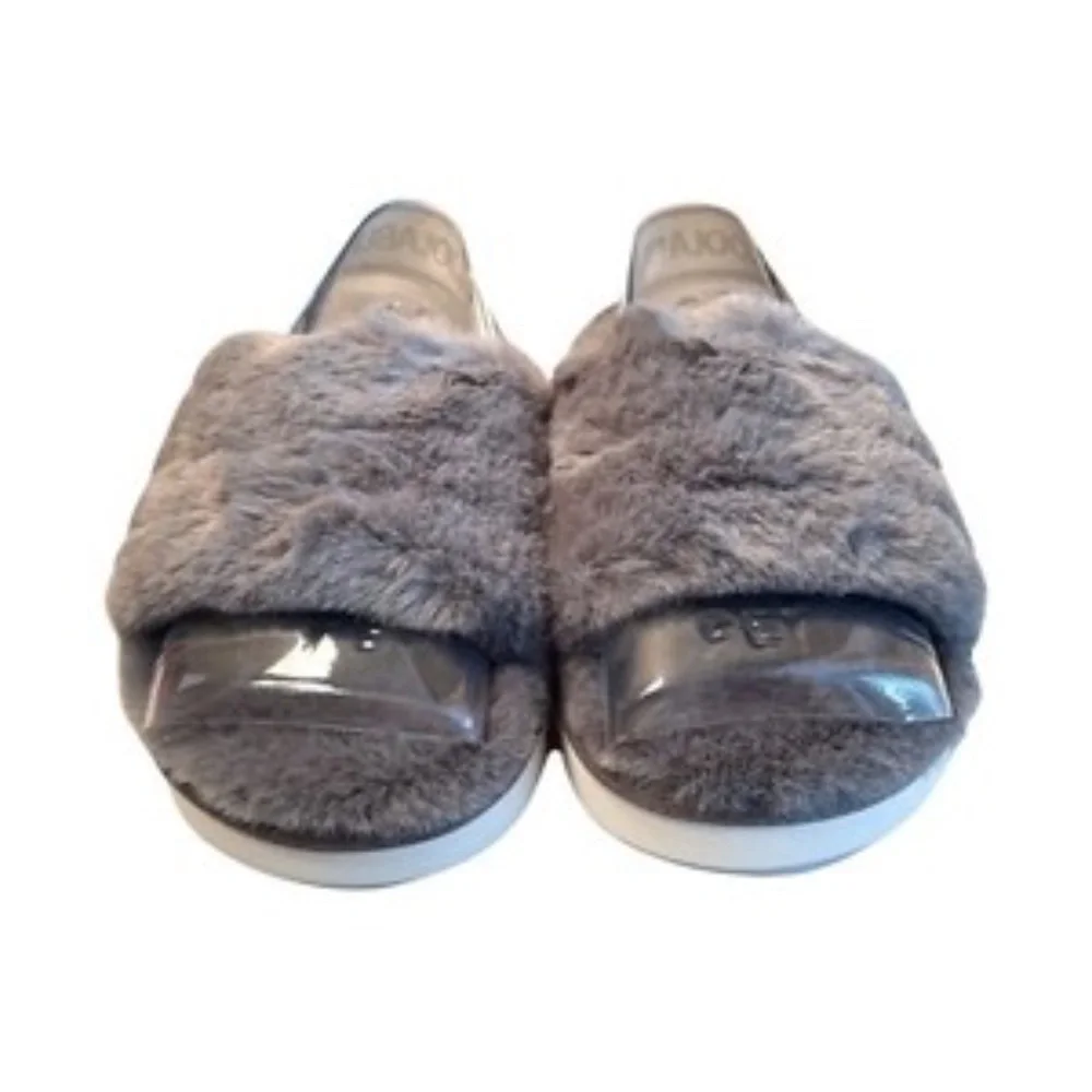 Koolaburra by UGG Kids Fuzz'n‎ Slide Sandals Gray Toddler Girls Size 13